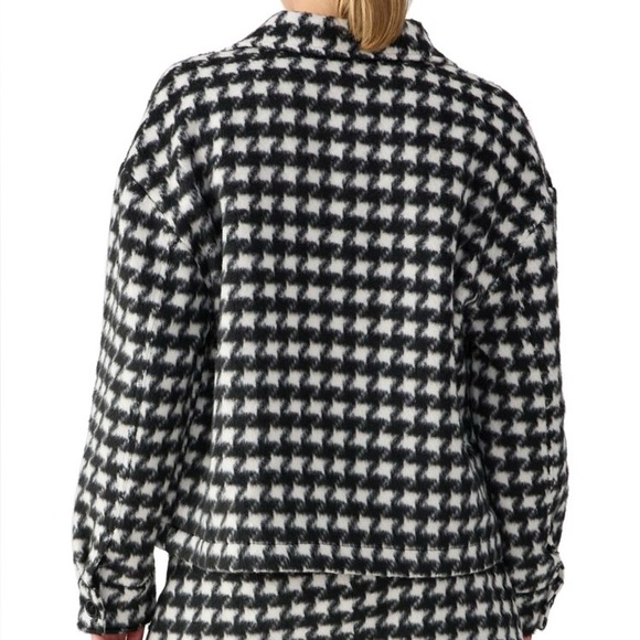 NWT Sanctuary Black/White Houndstooth Shacket Size XS - Picture 2 of 10